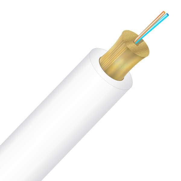 BendSafe® 2 Strand OS2 Distribution TB Demarc White Plenum - Bulk per Ft.